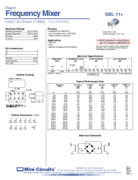 Datasheet SBL-11+ manufacturer Mini-Circuits